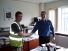 "Welcome Aboard" Steve Sowerby welcomes one of the new apprentices to the Company